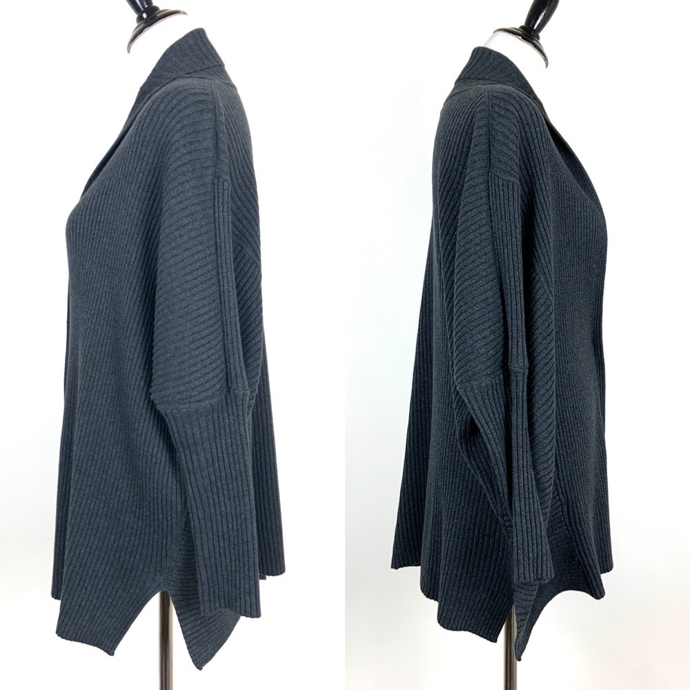 Cabi Cosmo Cardigan Ribbed Sweater Small Gray - Picture 5 of 8
